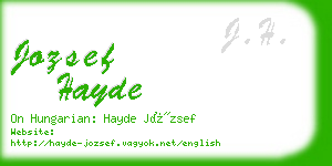 jozsef hayde business card